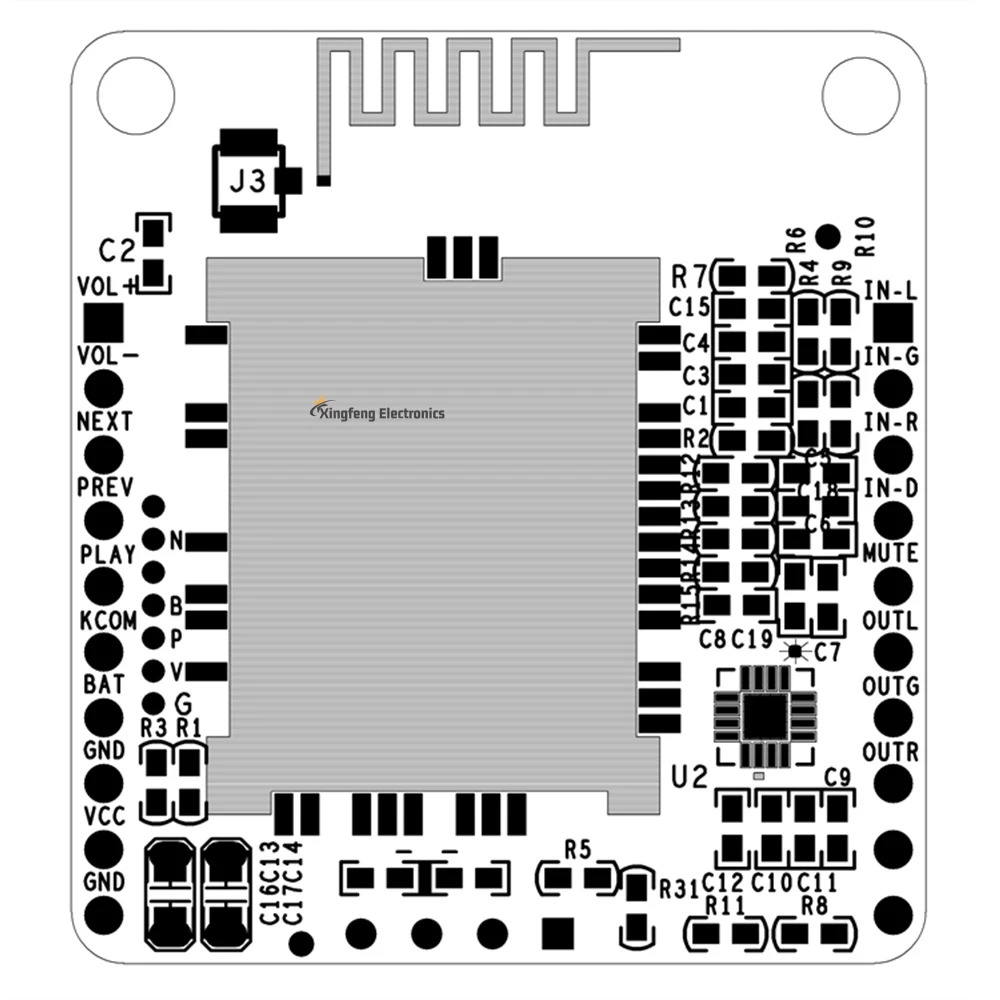 QCC3031 Bluetooth 5.1 Receiving Module Support APP Name Change Match Password EQ Board APTXHD with AUX Audio Input