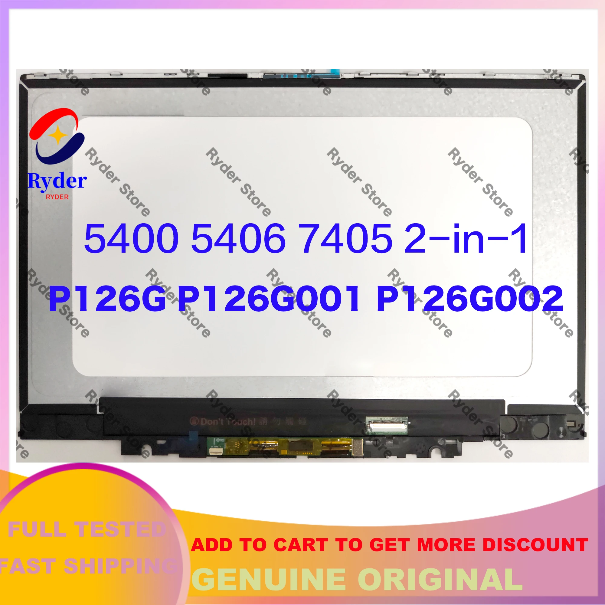 

New 14-inches FHD For Dell Inspiron 5400 5406 7405 2-in-1 P126G P126G001 P126G002 Touch LCD Screen Display Assembly Replacement