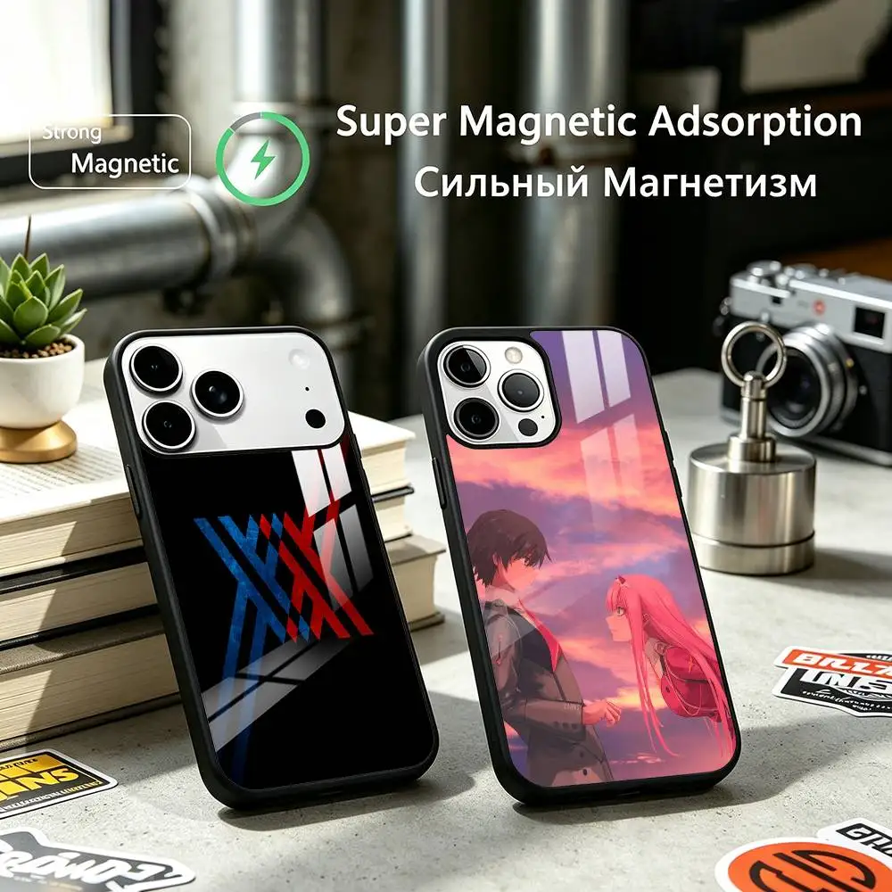 DARLING in the FRANXX 02 Phone Case For iPhone17,16,15,14,13,12 Plus,Pro Compatible with magnetic wireless charging