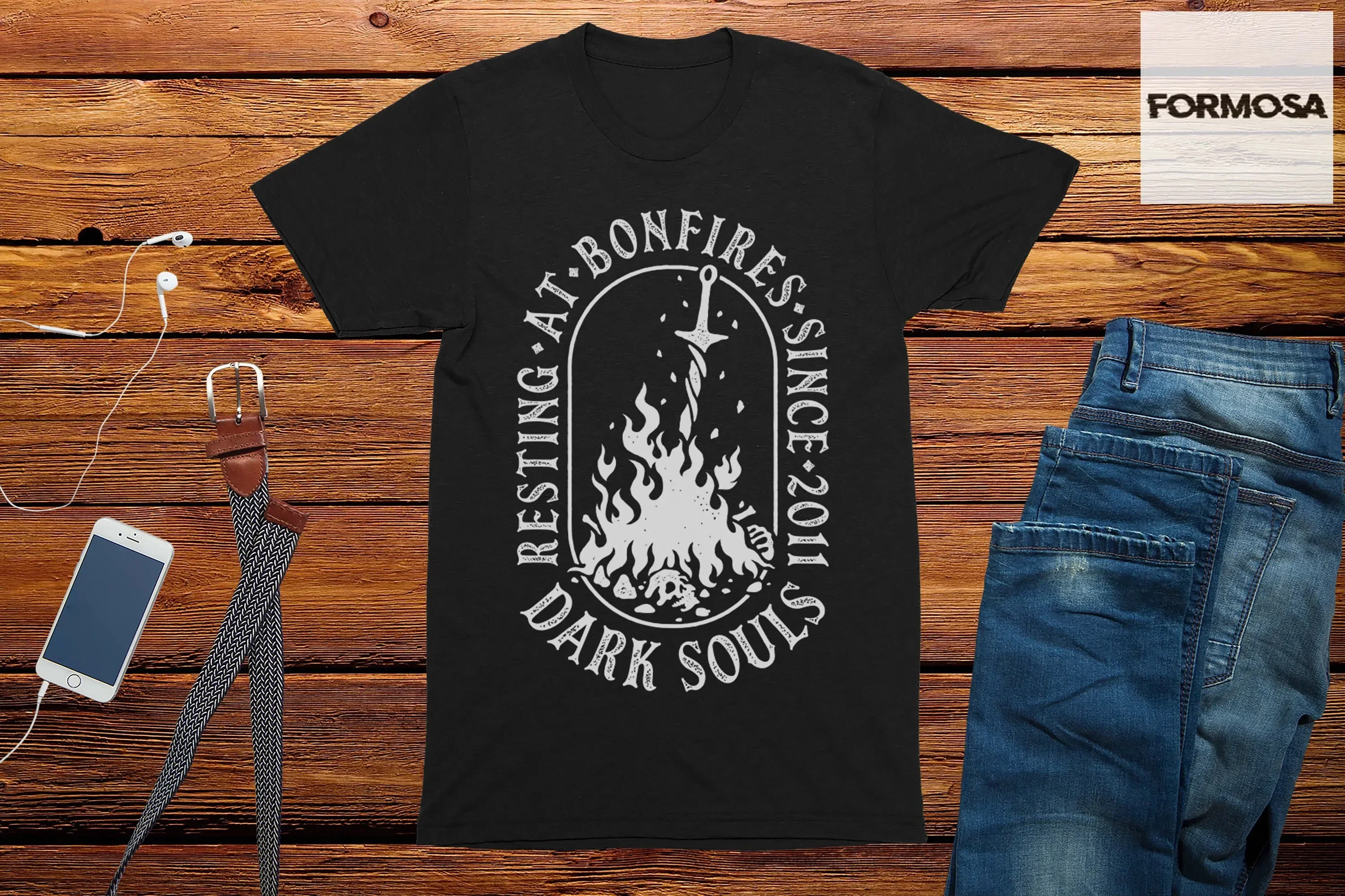 Resting At Bonfires Since 2011 Mens Gaming T Shirt gift for him funny gamer