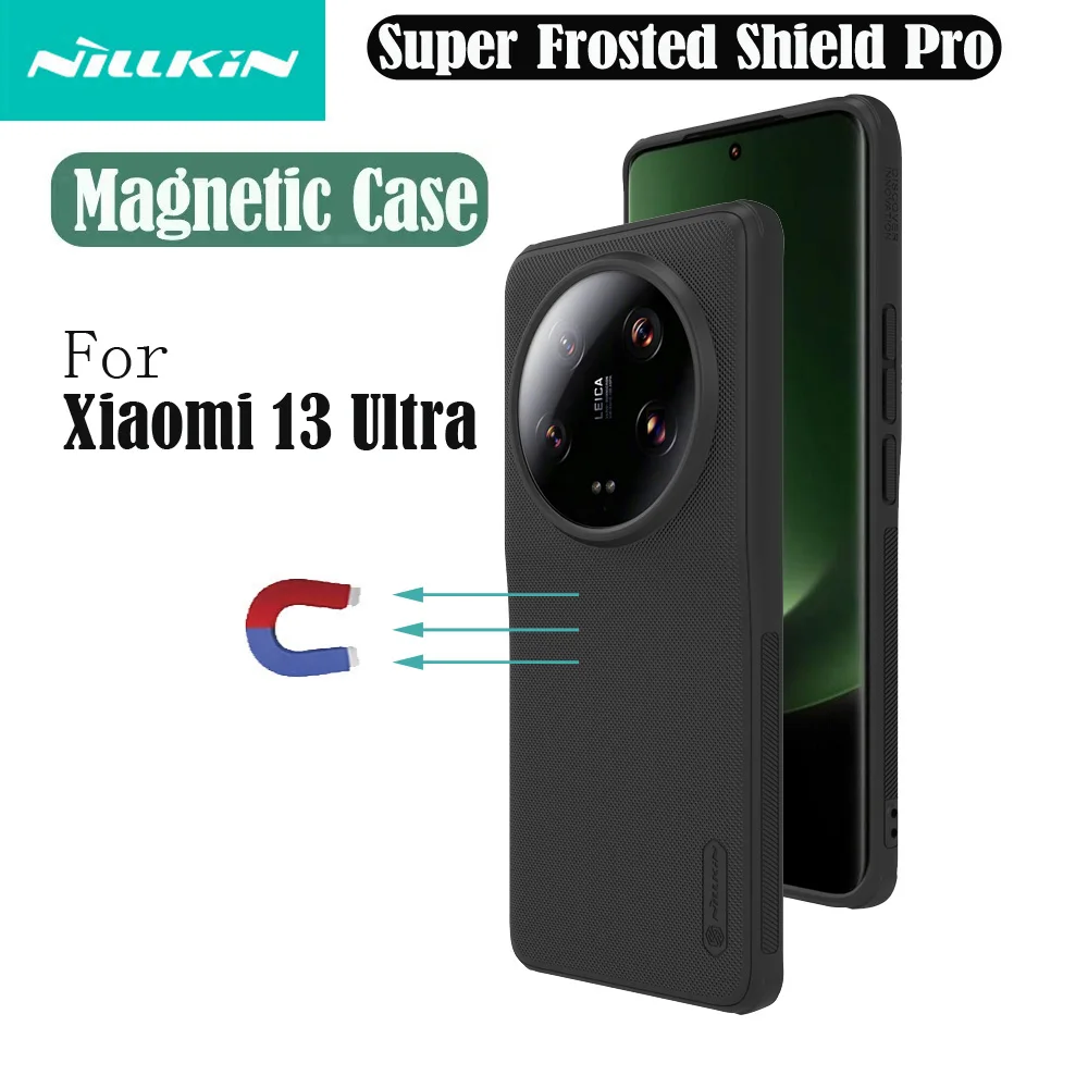 

Чехол Для MagSafe для Xiaomi 13 Ultra, чехол Nillkin Frosted Shield Pro из ТПУ с рамкой, Магнитный чехол, Беспроводная зарядка, чехол для Mi 13 Ultra