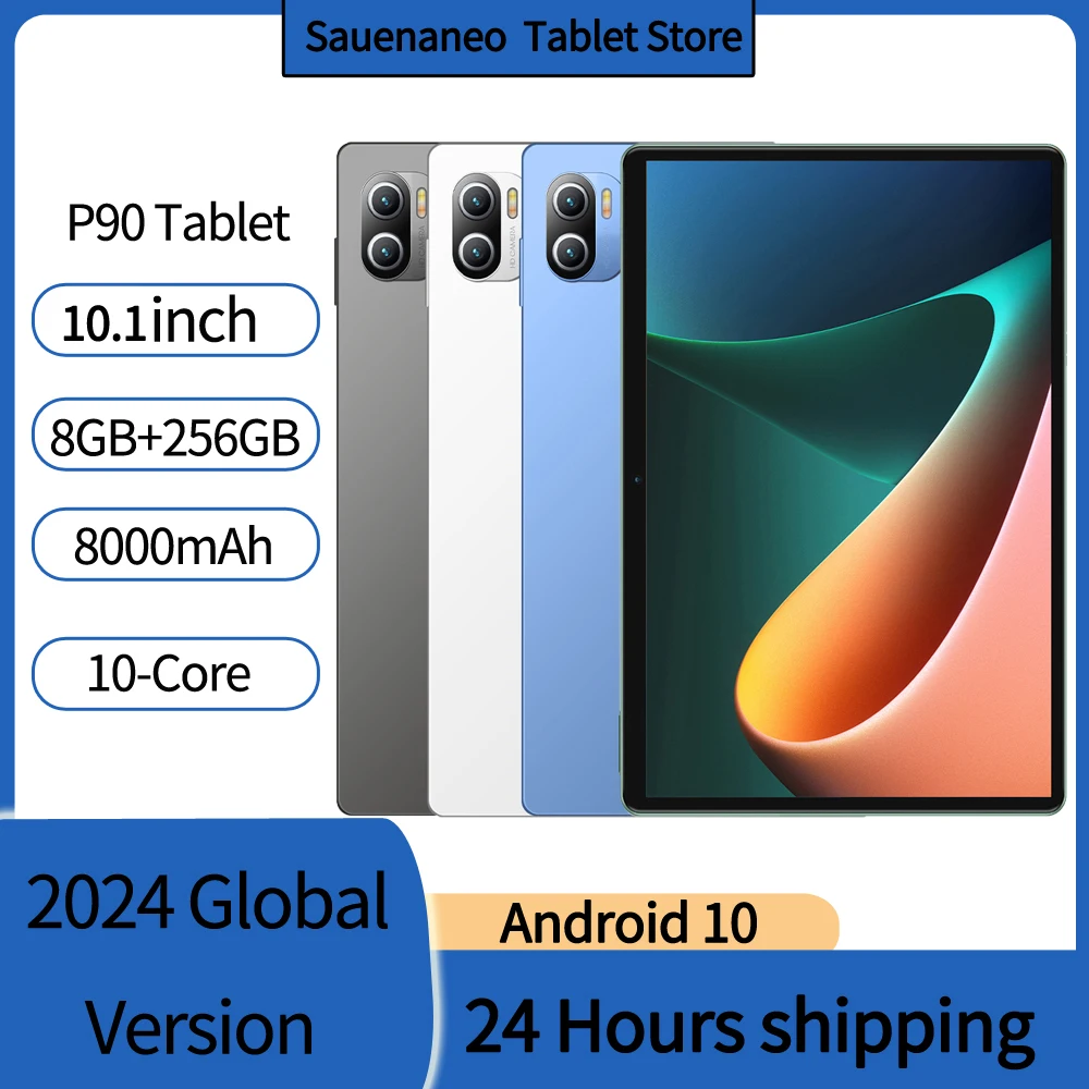 Nieuwe 10.1-Inch Android Tablet Met Dubbele Camera 8Gb Ram 256Gb Rom Tien Core 5G Wifi Tablet Android10 8000Mah