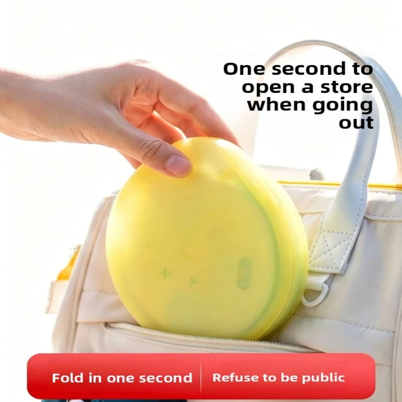 Portable Foldable Silicone Bowl BPA Free Food Grade Baby Complementary Food Travel Camping Kids Feeding Tableware Set