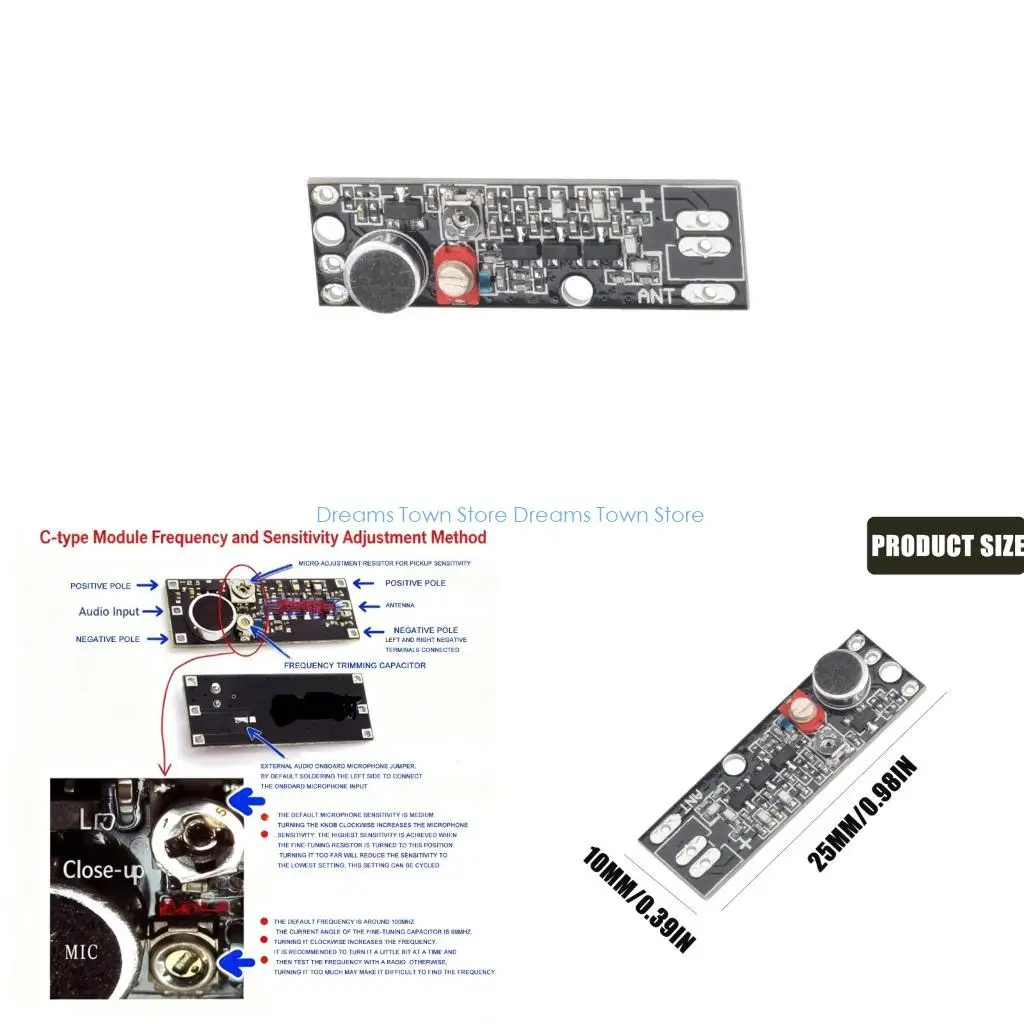 HX6A Wireless Microphone Transmitter Mic External Auditory Input 150mW Output Stable