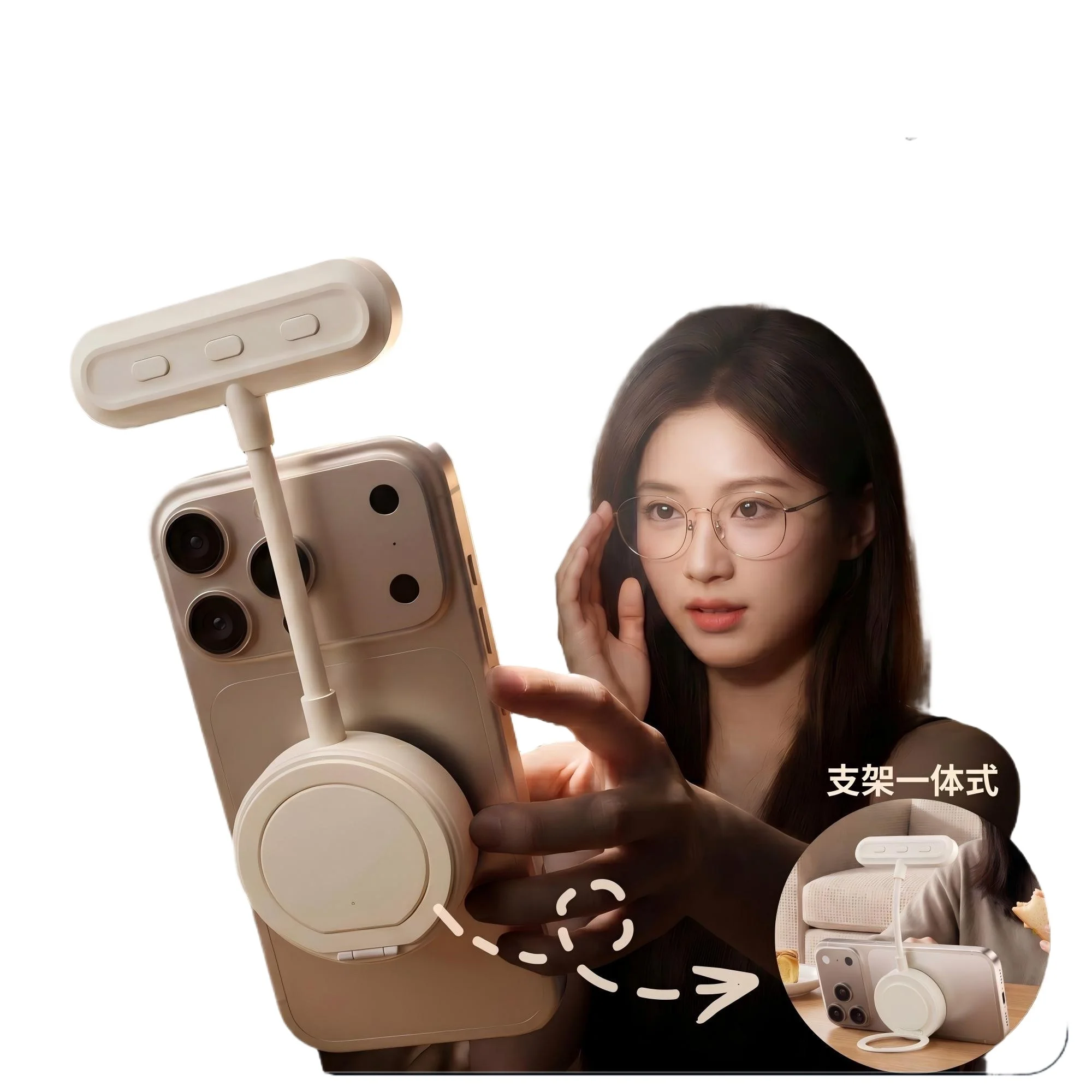 XTEINK X3 X4 LED Reading Light E-Ink E-Reader 3 in 1 Portable Phone Stand Ring LightMagSafe Pocket Selfie Vlog Live Streaming