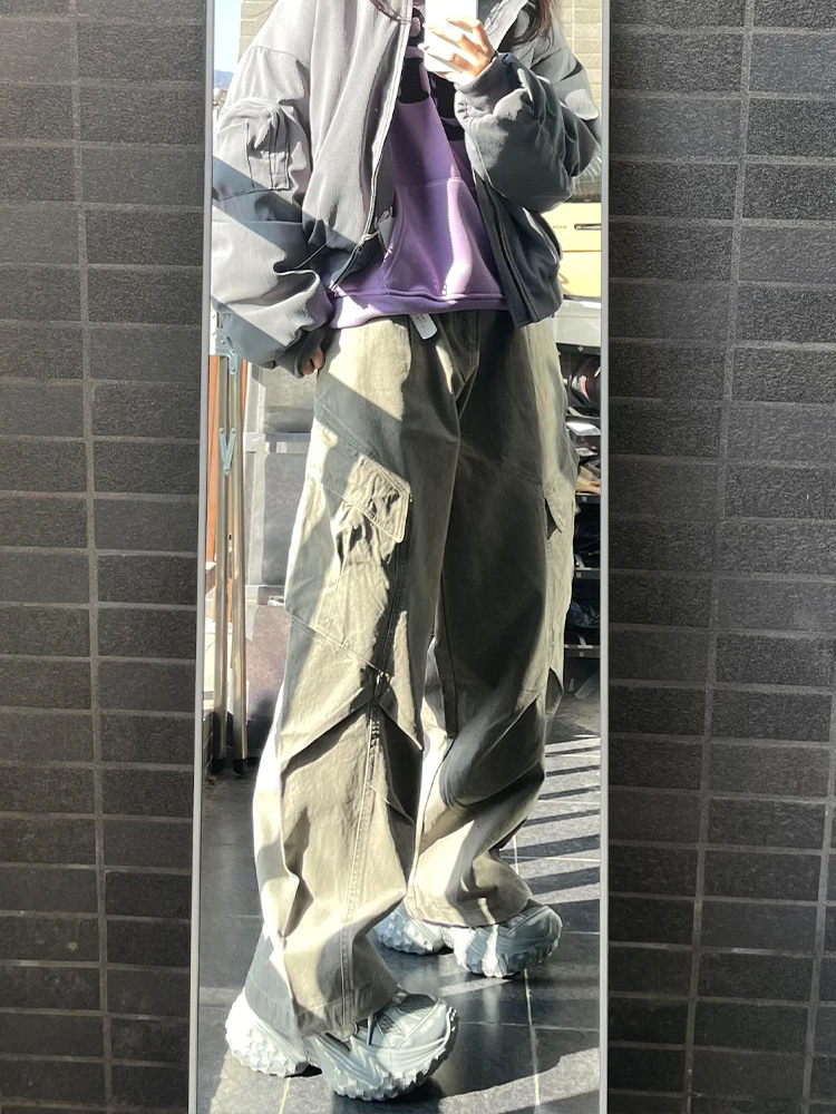 

Vintage American Wide Leg Work Pants Men's Loose Straight Leg Jeans Spring Clean Fit Washed out Casual Youthful Trend