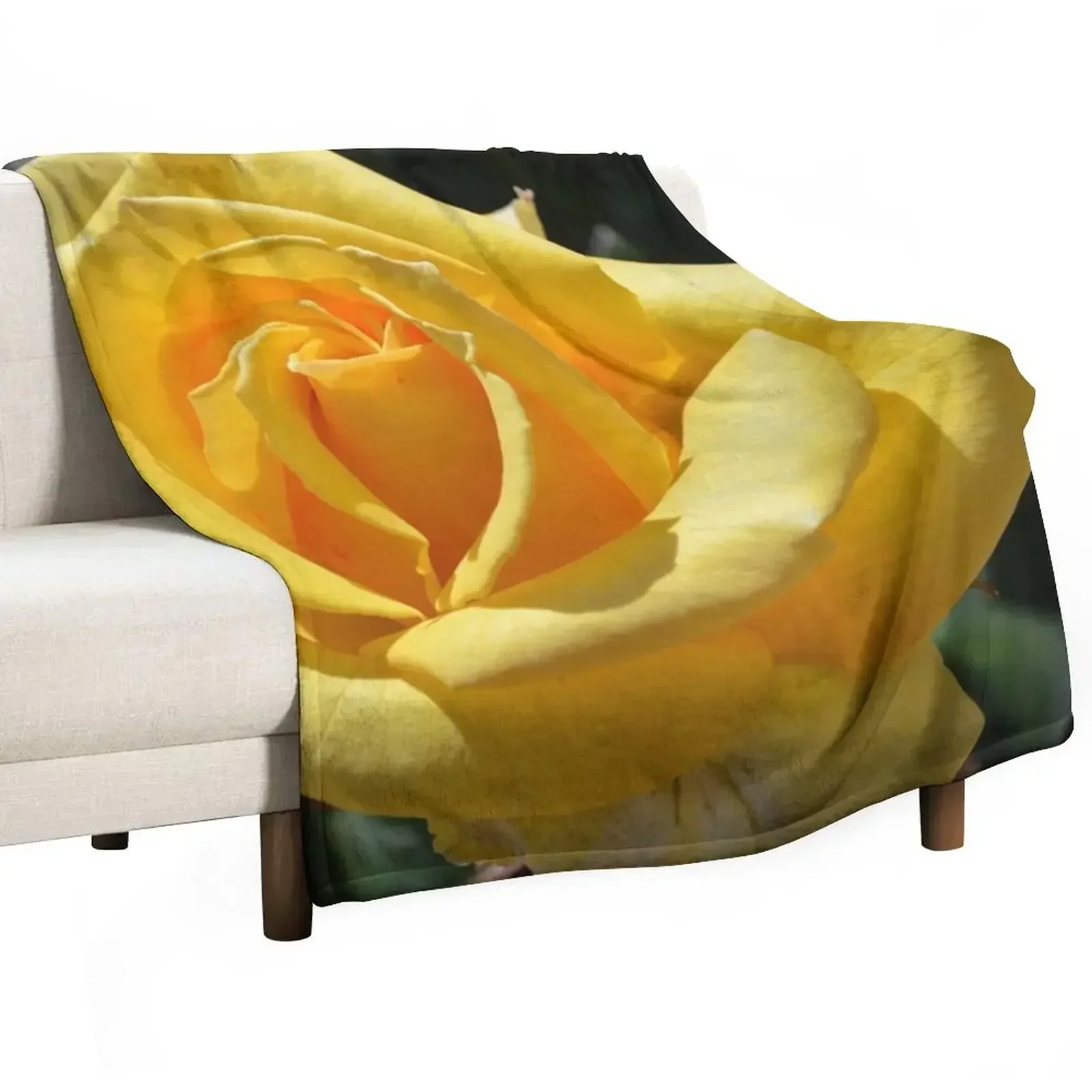 Yellow Rose Throw Blanket cosplay anime Loose Sofa Blankets