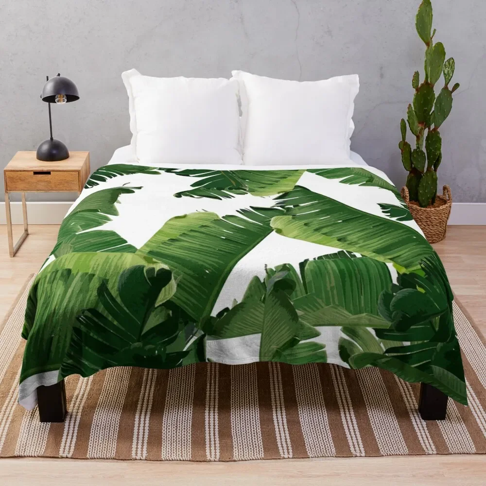 

Banana Leaves Green Throw Blanket valentine gift ideas Decorative Throw Luxury St Soft Blankets