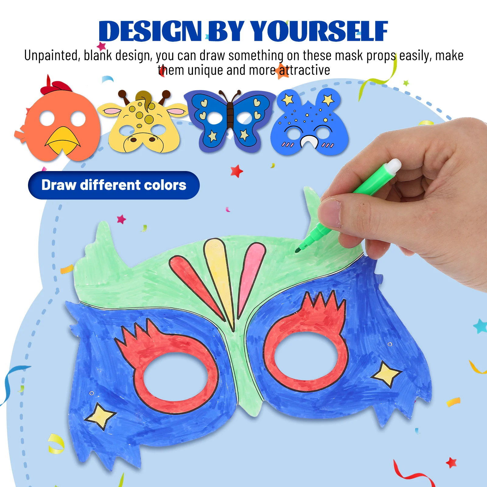 1 set blanco maskers diy knutselset ongeverfd dierenmasker voor feest carnaval cosplay maskerade decoratief kostuumaccessoire