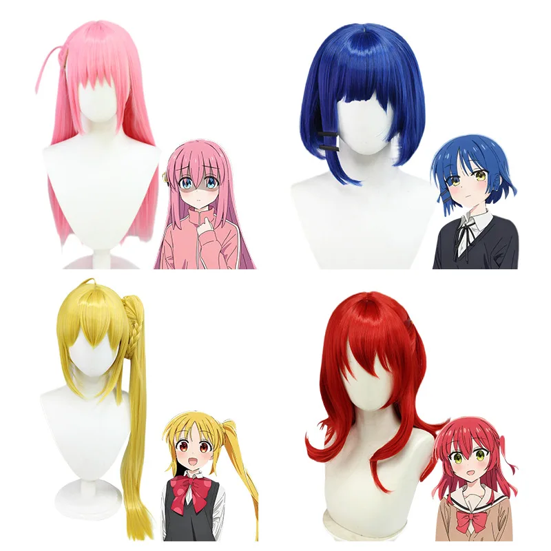 

Anime Bocchi The Rock Gotou Hitori Yamada Ryo Wig Cosplay Props Heat Resistant Synthetic Hair Wigs for Halloween Party Role Play