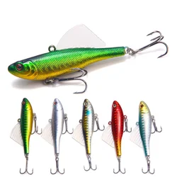 1Pcs 6.5cm 17g Sinking VIB Fishing Lures Winter Ice Fishing Hard Bait Swivel Jig Wing Artificial Wobblers Crankbaits Bass Tackle