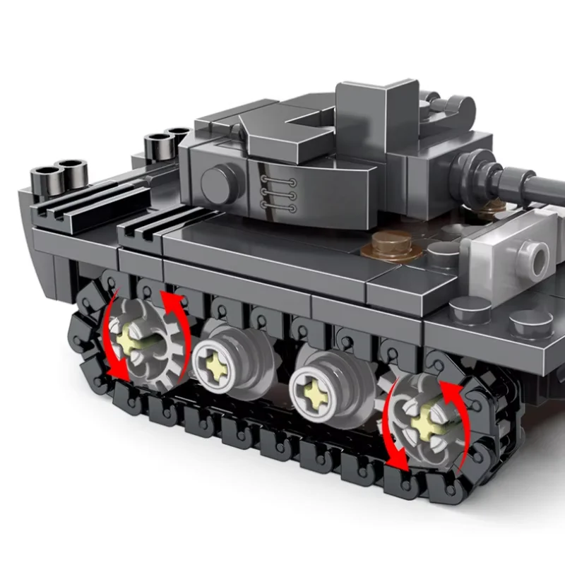 MOC Main Battle Tiger Heavy Tank War Military City Vehicle Car Building Blocks Classic Model Bricks Kits Sets Ideas