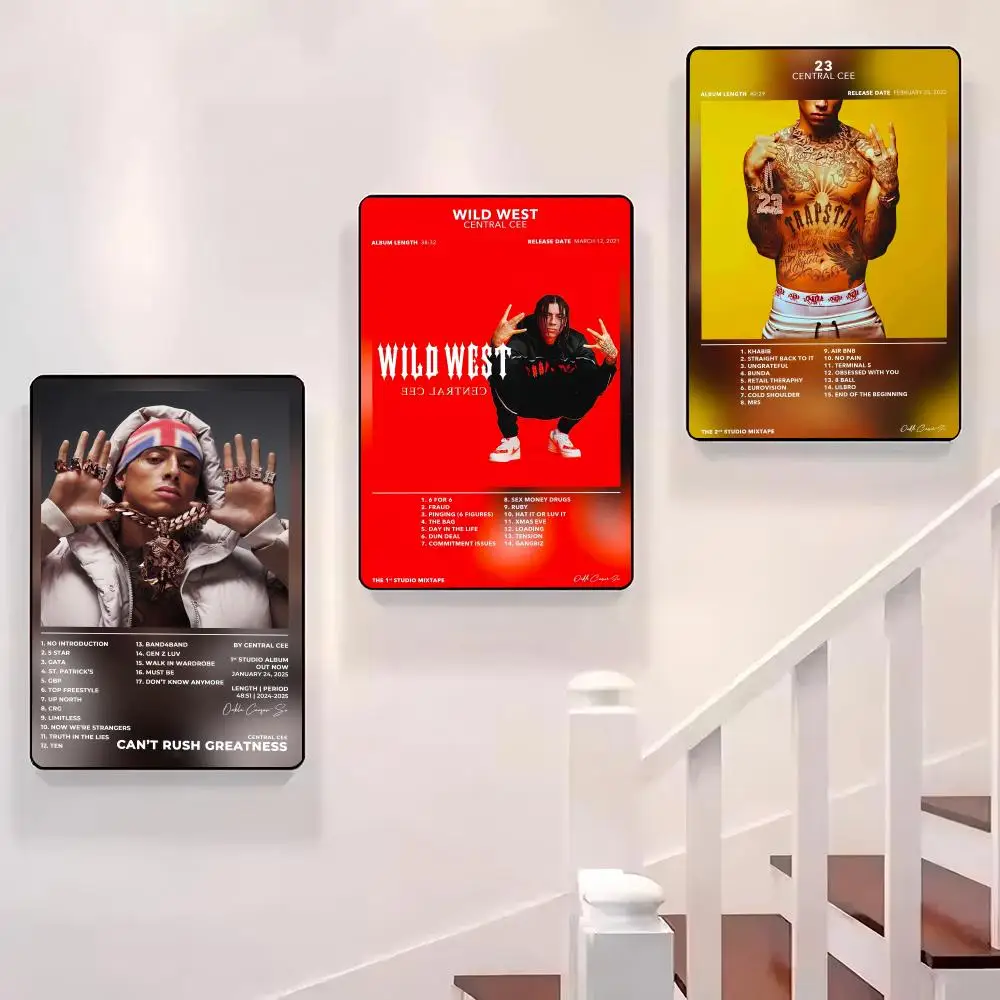 

Pop Singer C-Central Cee Album Poster Sticky Wall Waterproof Home Living Room Bedroom Bar Aesthetic Decoration Perfect Gift