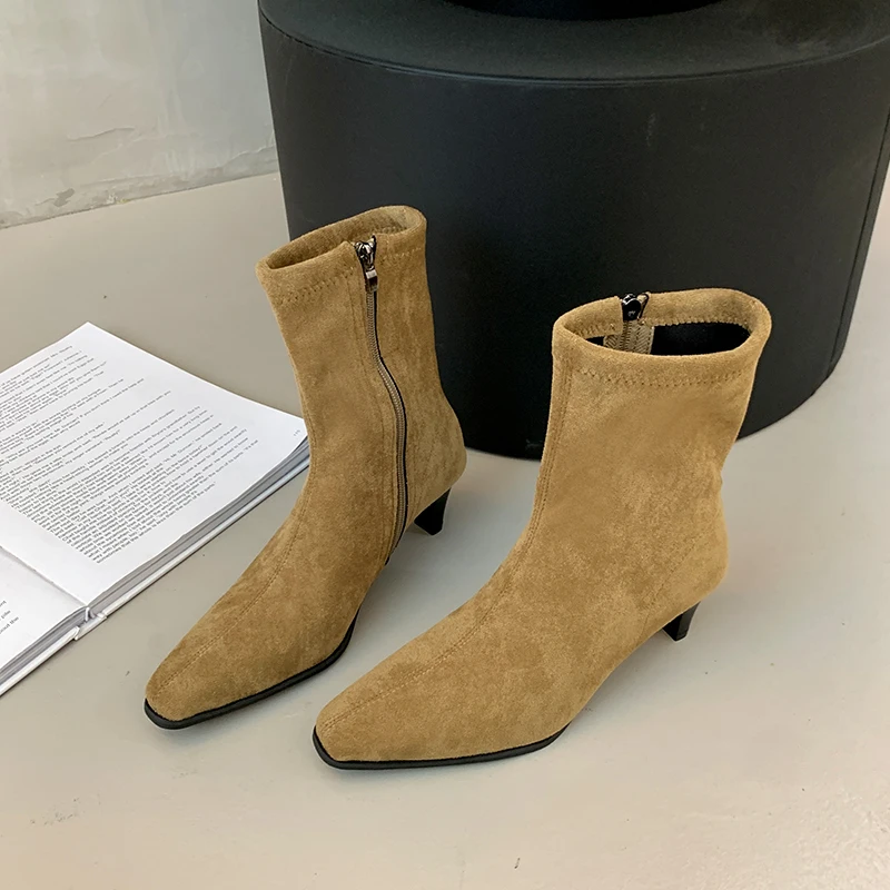 

Женские ботинки 2026, зимние новые лоферы с острым носком, теплые ботинки в британском стиле в стиле ретро, женская повседневная женская обувь без шнуровки, Botas De Mujer