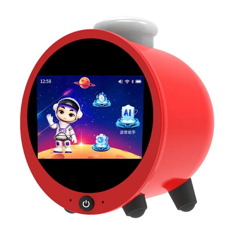 【Electronic-Accessories】AI Sound Alarm Clock With Wifi Dialogue Timer, Fun Brain Clock, LCD Touch Screen Desktop Decoration