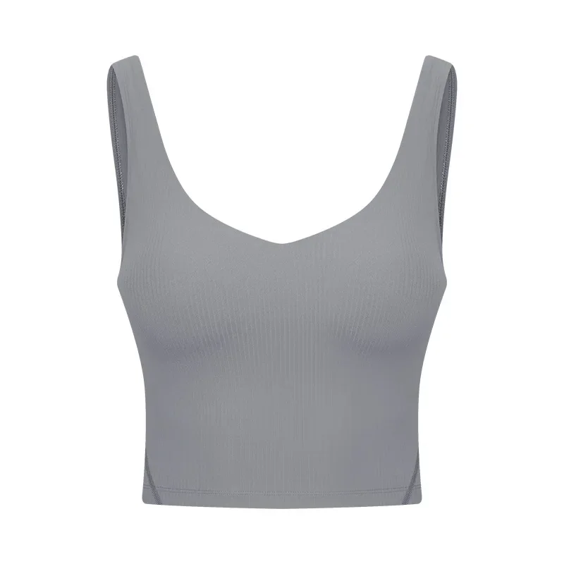Solid Color Women Sports Bras Gathered Without Steel Ring Running Vest Fitness Front Zipper Sexy Shockproof Underwear