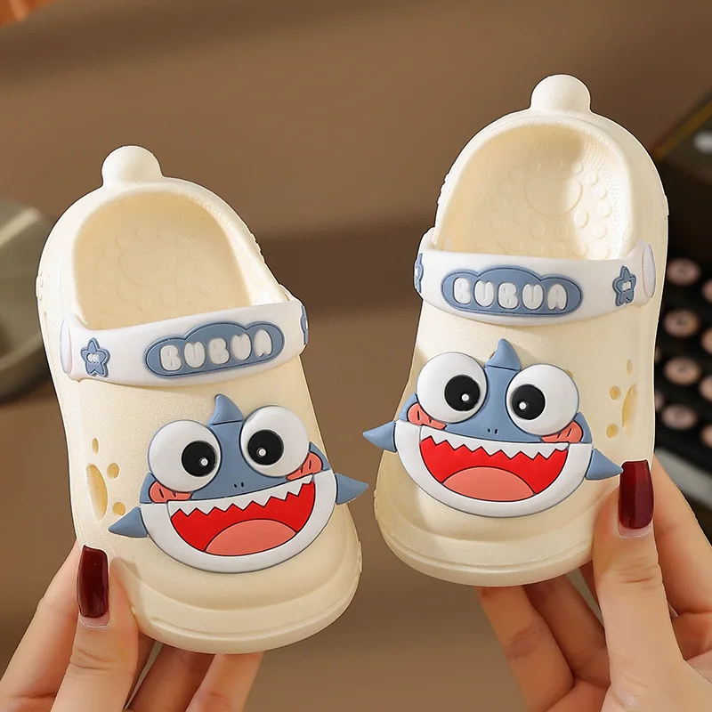 Children\'s Slippers Shark Summer Shoes Two-Styles Wear Baby Beach Bathroom Toddler Boys Girls Anti-slip Newborn Infant Sandals