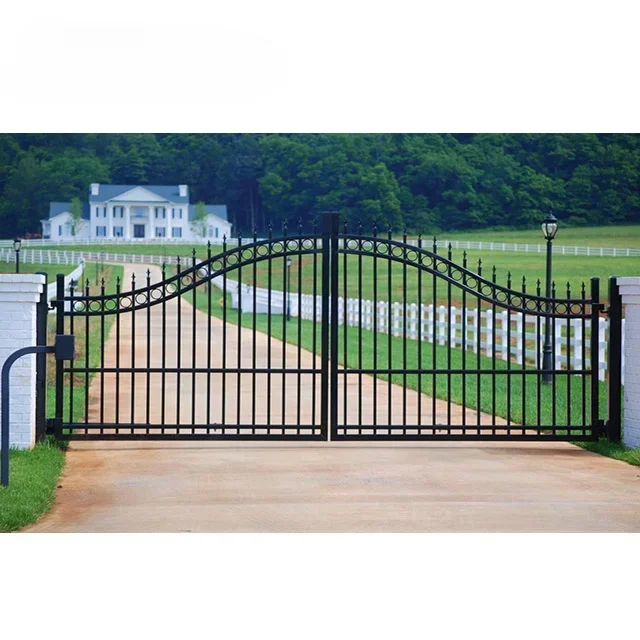 อลูมิเนียม Cantilever Gate ประตูความเป็นส่วนตัวระบบไฟฟ้าอัตโนมัติอลูมิเนียม Pedestrian Gate Driveway เลื่อน Cantilever Gate Kit