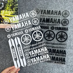 Pegatinas reflectantes para motocicleta Yamaha, calcomanías decorativas impermeables, logotipo láser, caja trasera de casco de cuerpo de carreras, coche modificado