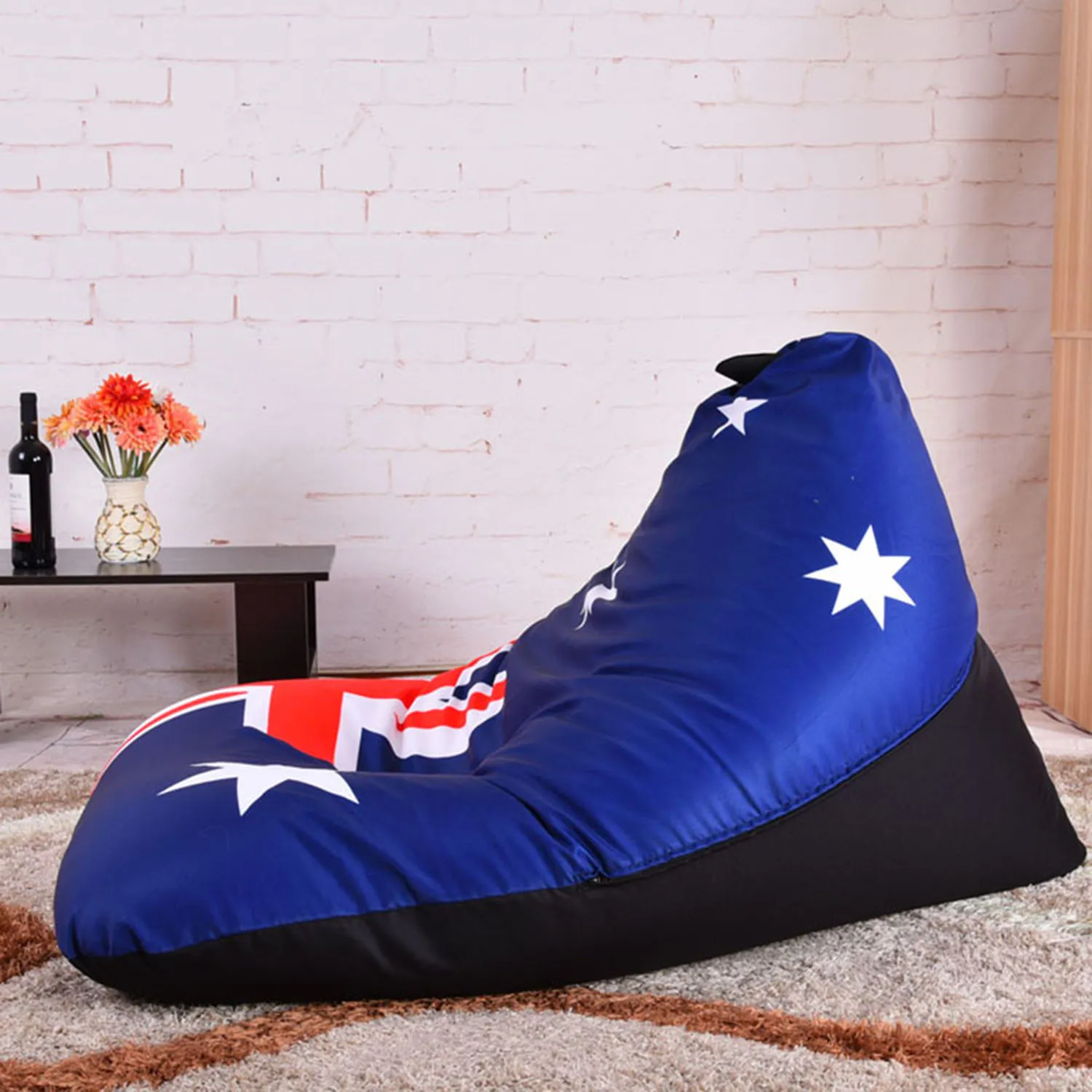 LEVMOON Beanbag Sofa Chair Austira Flag Seat Zac Bean Bag Bed Cover Without Filling Indoor Beanbags