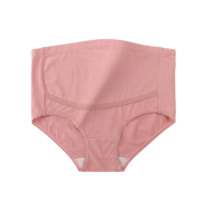 Pregnant Women's Pure Cotton High Waisted Oversized Underwear With Adjustable Belly Support Comfortable Triangle Underwear