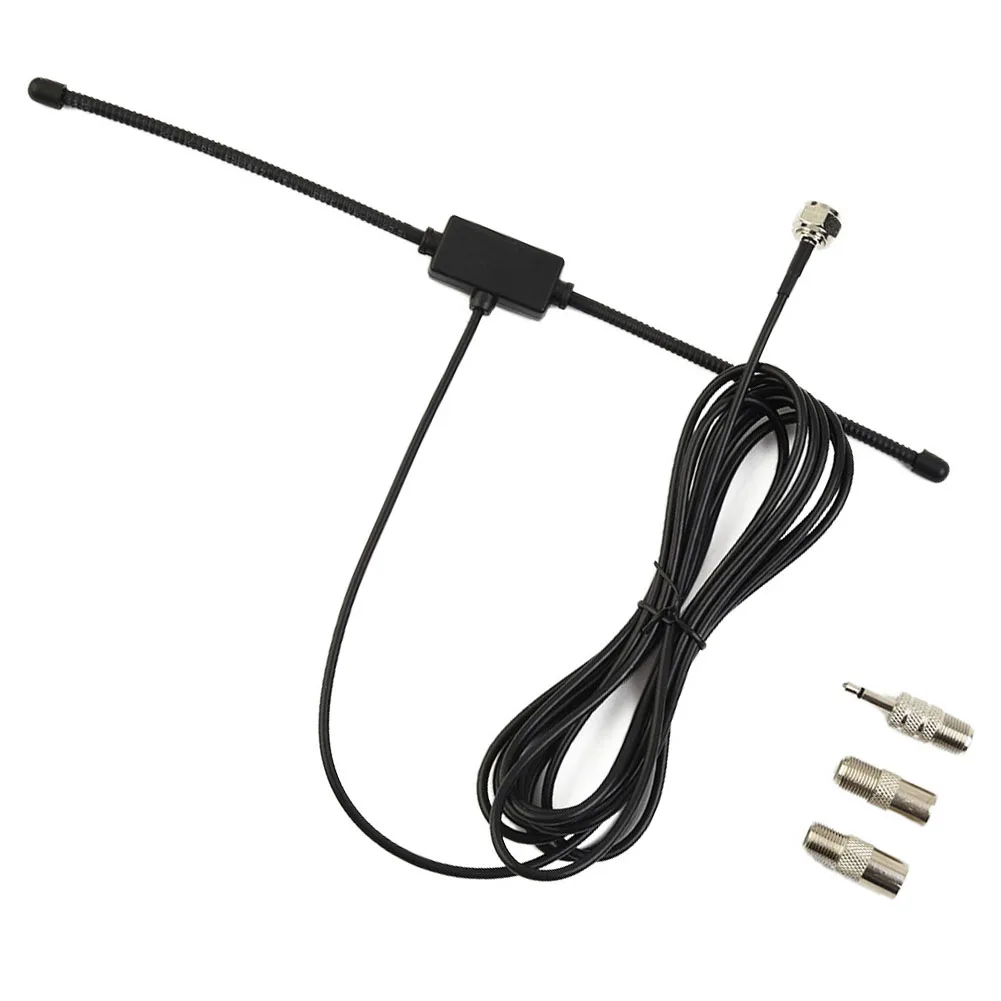 DAB FM Radios Antenna FM Dipole Aerial Audios Plug Connector Adhesive Wall Mounting For Stereo Receiver Universal 75 Ohms