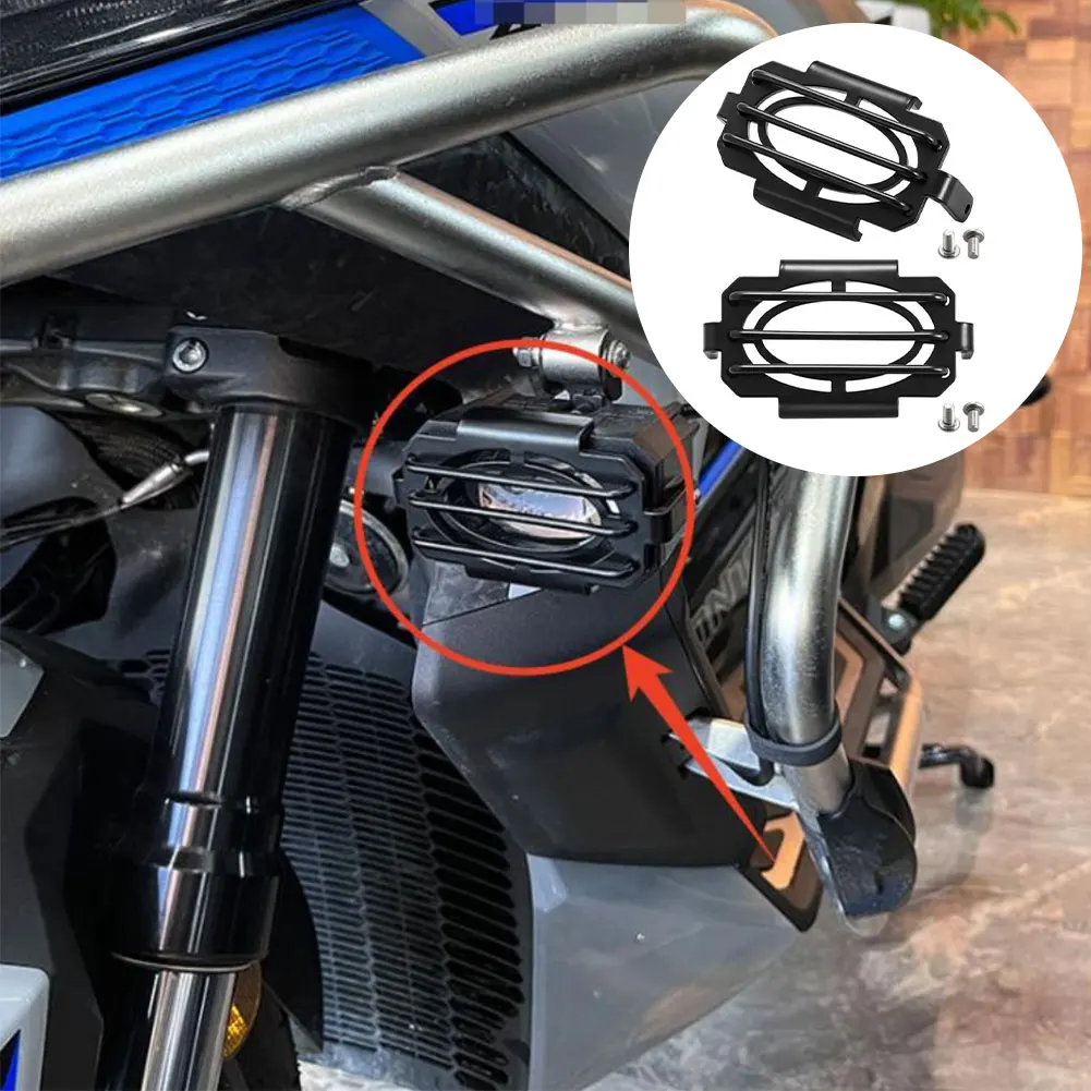 1 Set Motorcycle Fog Lamp Protector For ZONTES 368G Model Scratch Resistant Non-Destructive Attachment