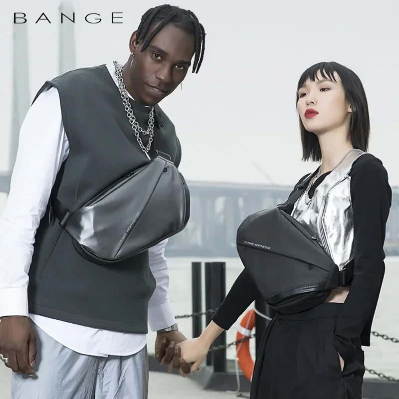 BANGE Chest Bag Men New Design Fashion Multifunction Waterproof Anti-stain Big Capacity Travel Portable Crossbody Bag Sling Bags