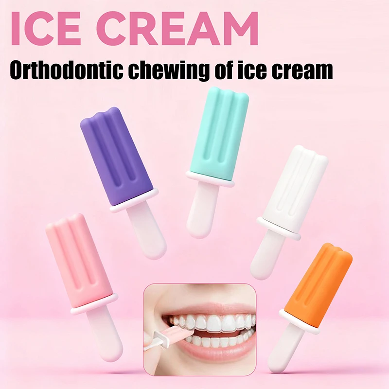 NEW Popsicle Shape Dental Aligner Chewies For Aligner Retainer Chewies Silicone Teeth Stick Bite Tooth Chew Aligners