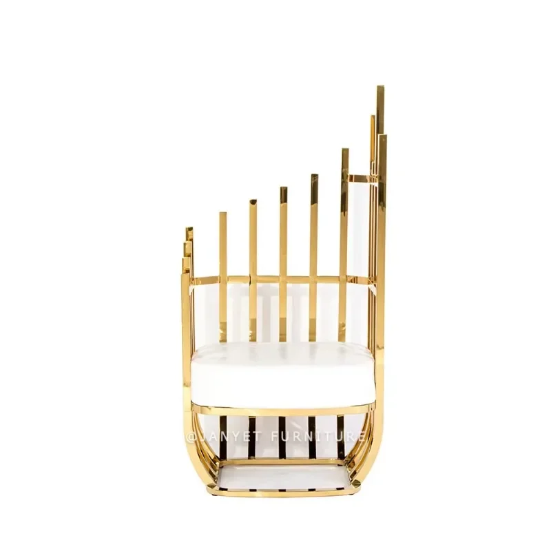 Новый дизайн, свадебный диван из нержавеющей стали золотого цвета для невесты и жениха