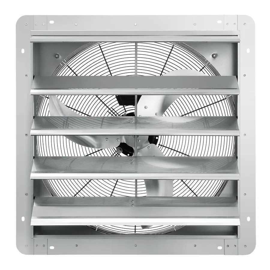 

24'' Shutter Exhaust Fan High-speed 3320 CFM Aluminum Wall Mount Attic Fan with AC-motor Ventilation and Cooling for Greenhouse
