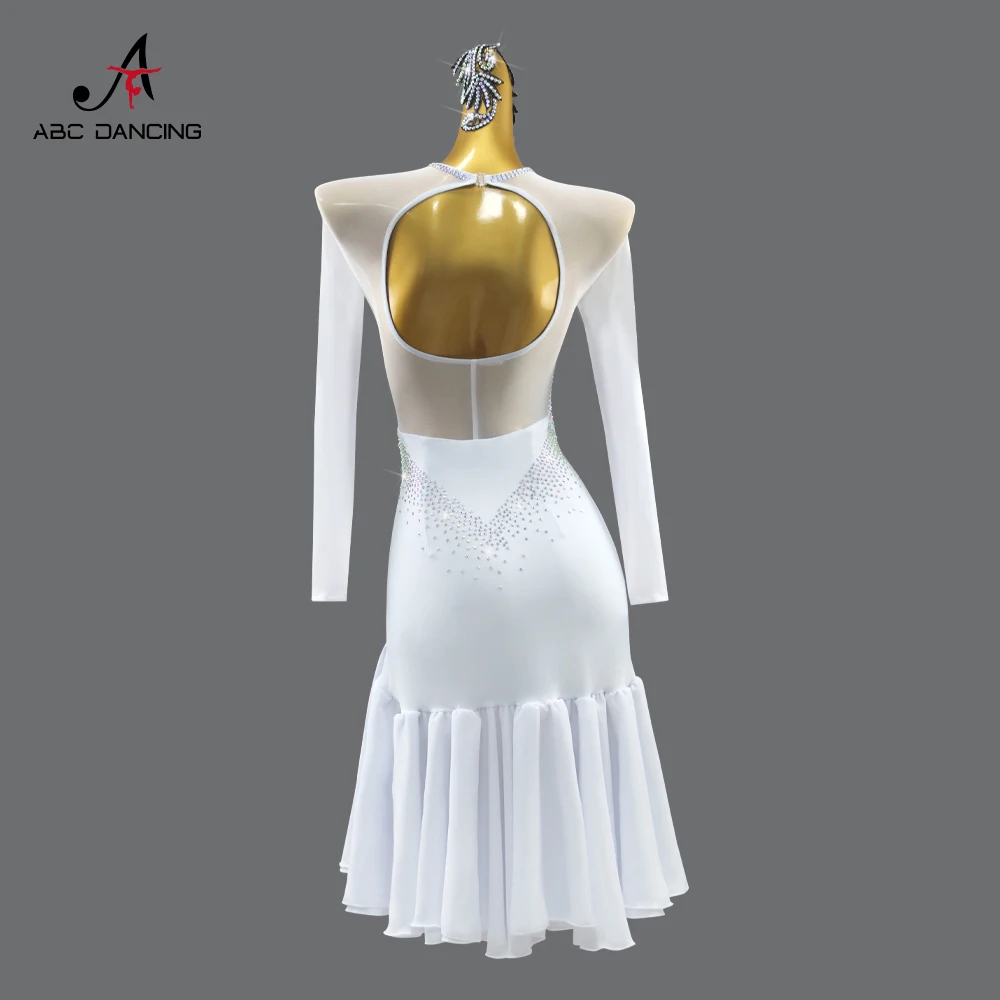 Girls Latin Dance Suit Female Party Dresses Dancewear Womens Stage Clothes Parties Outfit Sexy Sports Costume Samba Evening Prom
