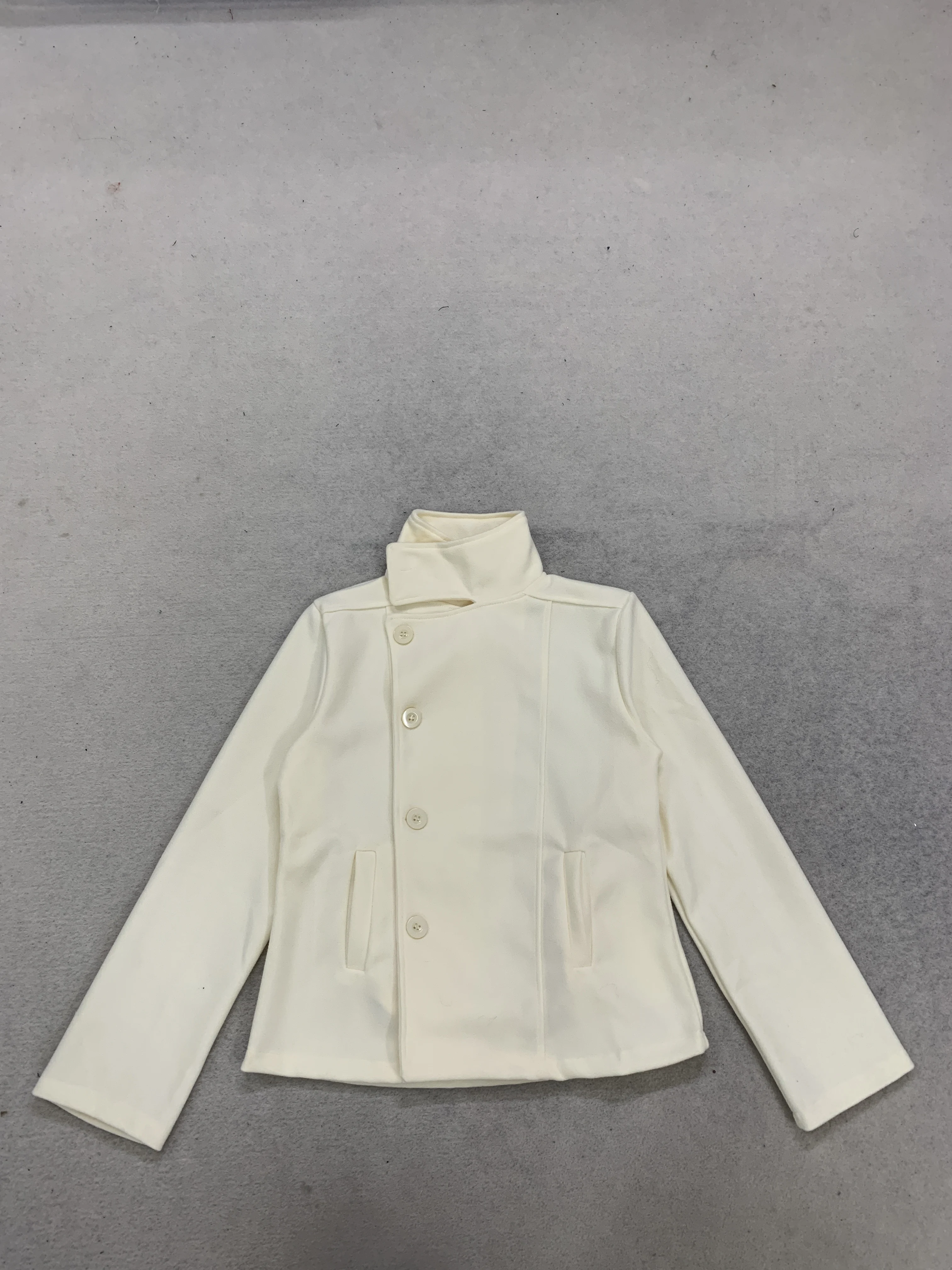 2026 neue Damen-Wolljacke mit Stehkragen, Knopfdesign, lockere kurze Jacke, elegant für Herbst und Winter, Outdoor- und Streetwear. – Detail 9