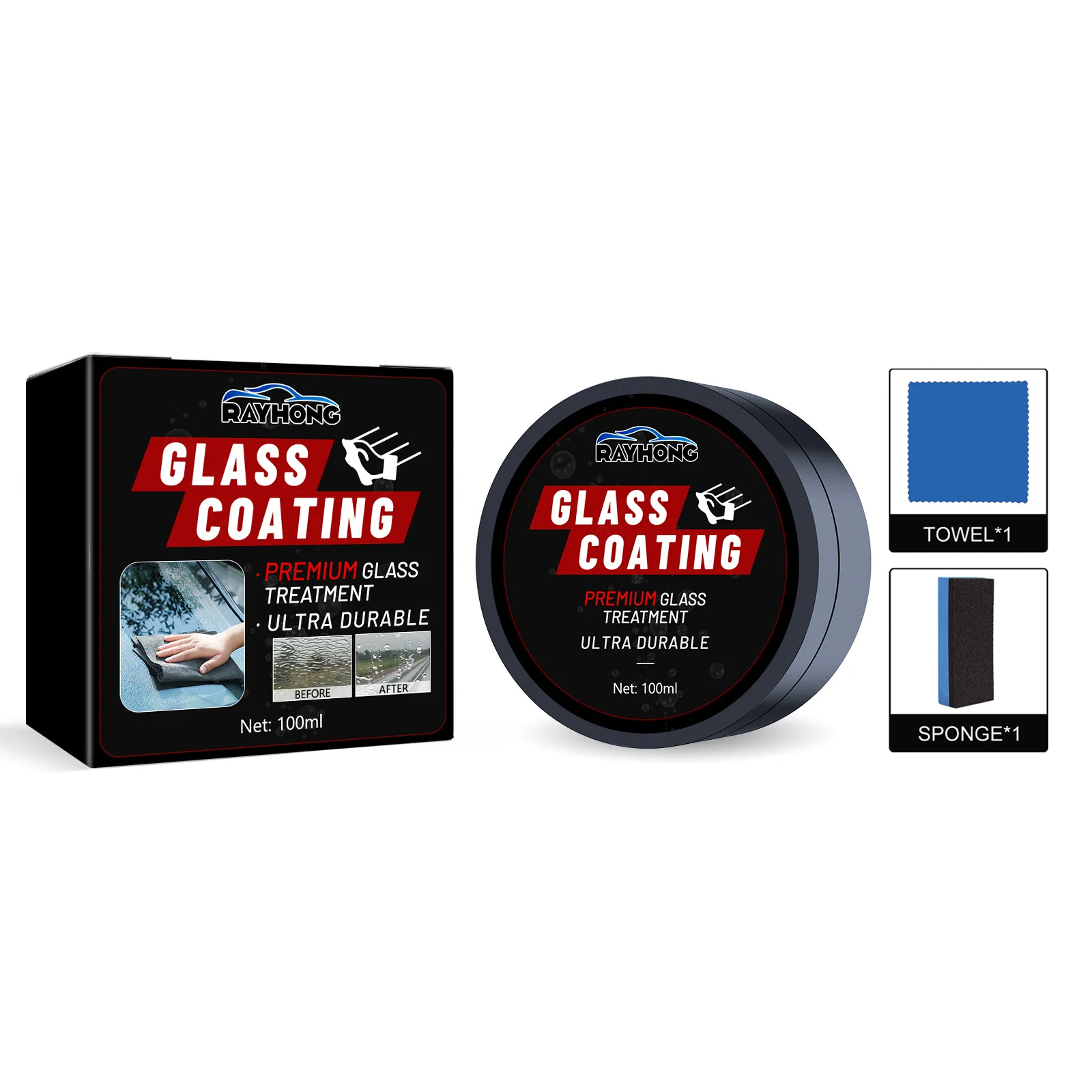 Windshield Cleaning Paste Remove Oil Stains Clean Windshield Coating Automotive Waterproof And Rainproof Coating Curing Paste