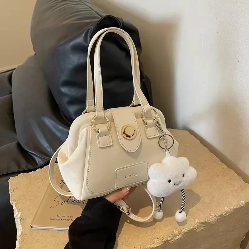 

Solid Interior Compartment Shoulder Bags Casual Sewing Thread 2025 High Quality Bags for Women Hasp Zipper Pu Women's Handbags
