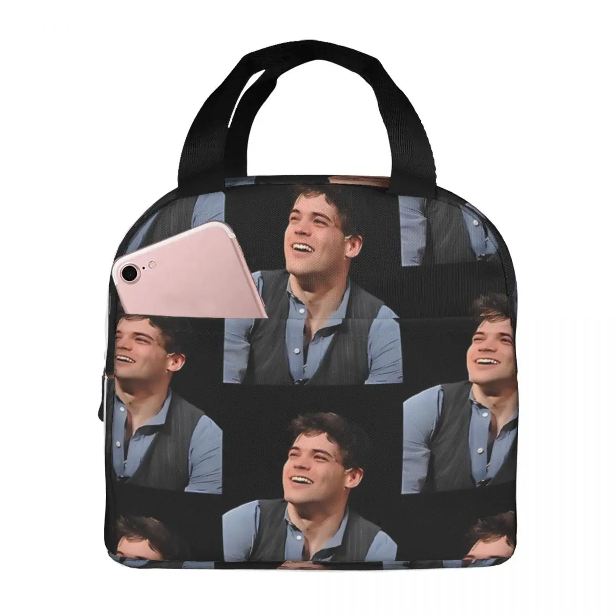 Custom Jeremy Jordan Newsies Lunch Bag for School Waterproof Picnic Thermal Cooler Insulated Lunch Box Women Kids Tote Bags