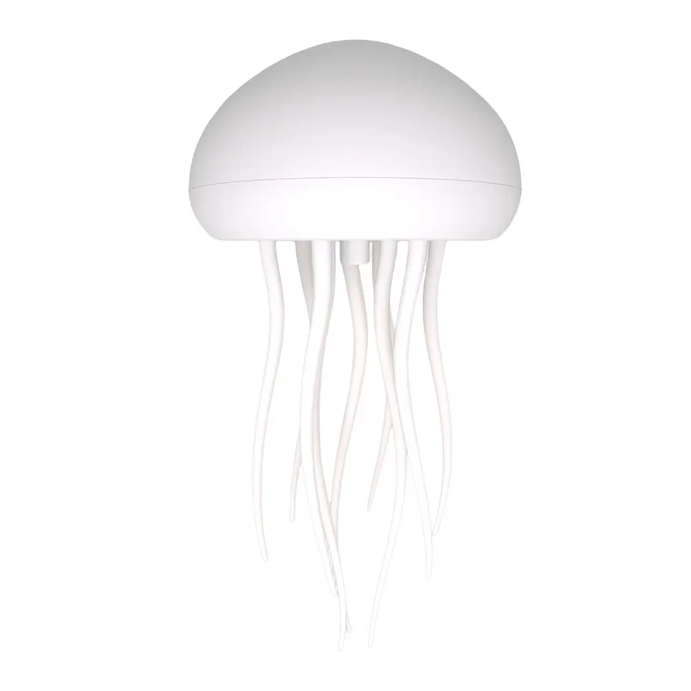 Cute Jellyfish Bedside Lamp Voice Control Type-C Charging Bedside Bedroom Companion Light Flexible Tentacles for Baby Kids Teens