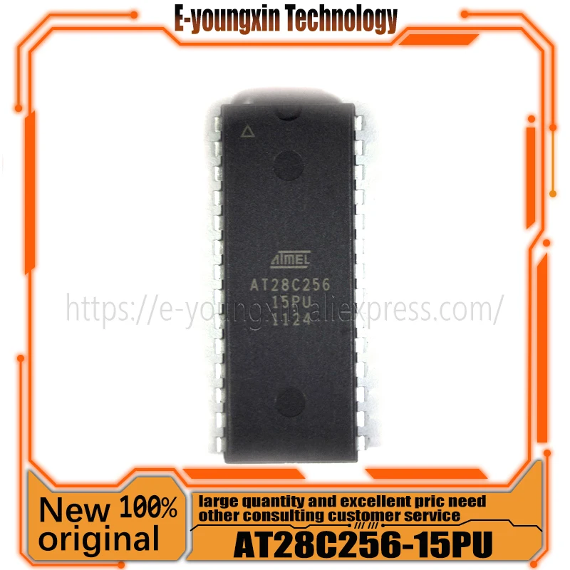 10PCS 20PCS AT28C256-15PU DIP-28 AT28C256-15 DIP28 AT28C256 28C256 256 MCU memory IC New and original