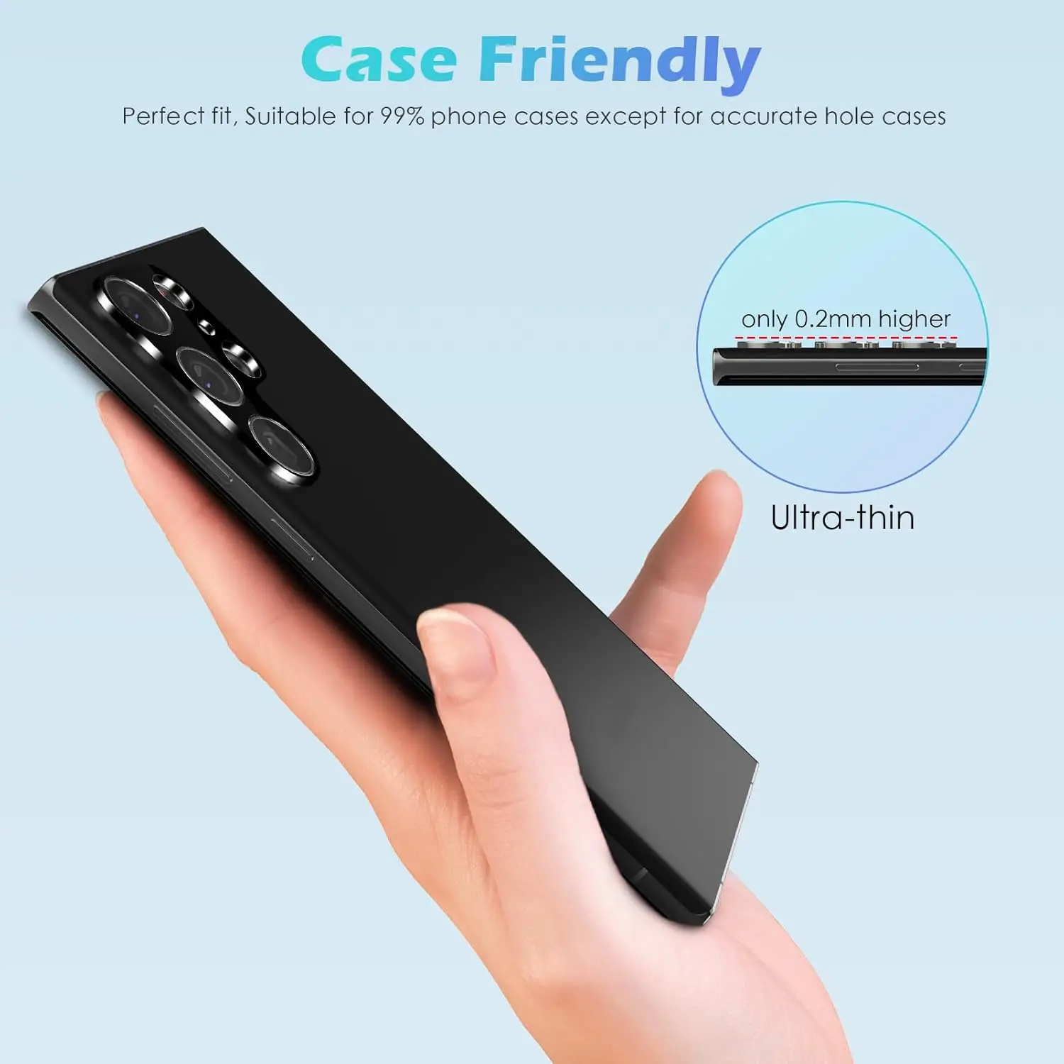 2/4 قطعة HD عدسة حامي فيلم لسامسونج غالاكسي S23 الترا/S24 الترا 5G 9H المضادة للخدش متوافق مع عدسة الكاميرا حماية