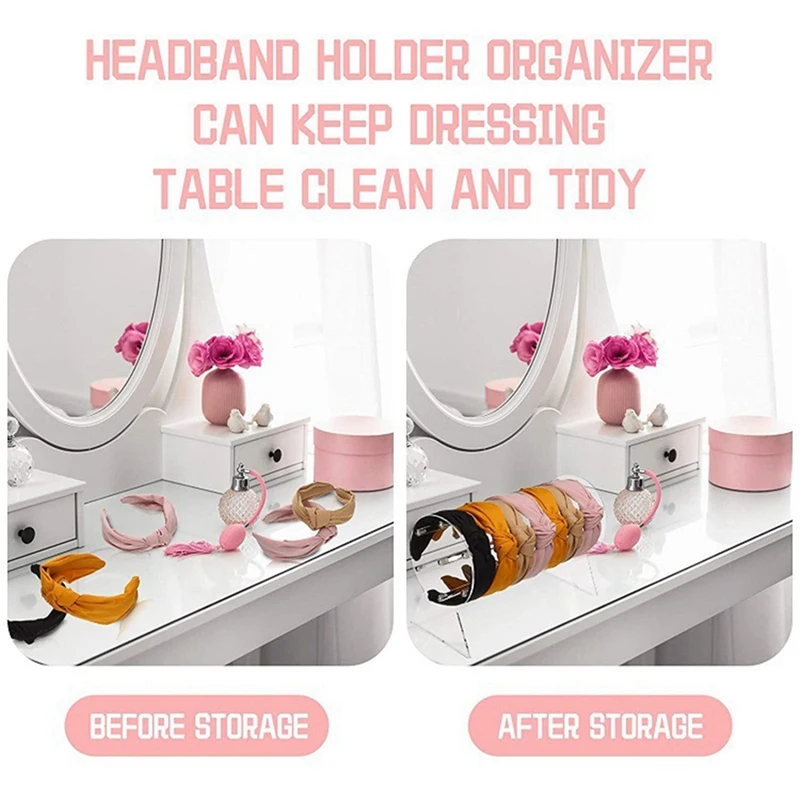 منظم حامل عصابة الرأس من الأكريليك الشفاف لعصابة الرأس للفتيات المراهقات والنساء هدايا مثالية