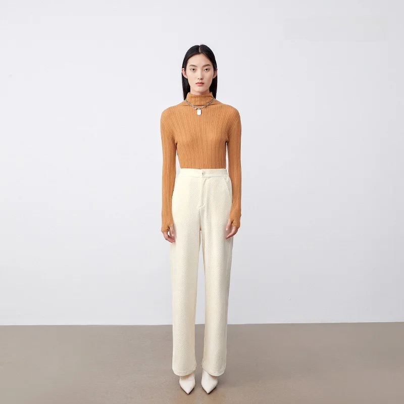 

Брюки XMOOM: Новинка осени, широкие повседневные брюки из мягкого материала, длиной в пол, прямые женские брюки с завышенной талией