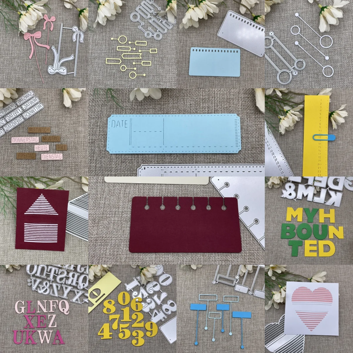 New letter label number Metal Cutting Dies Stencils For DIY Scrapbooking Decorative Embossing Handcraft Die Cutting Template
