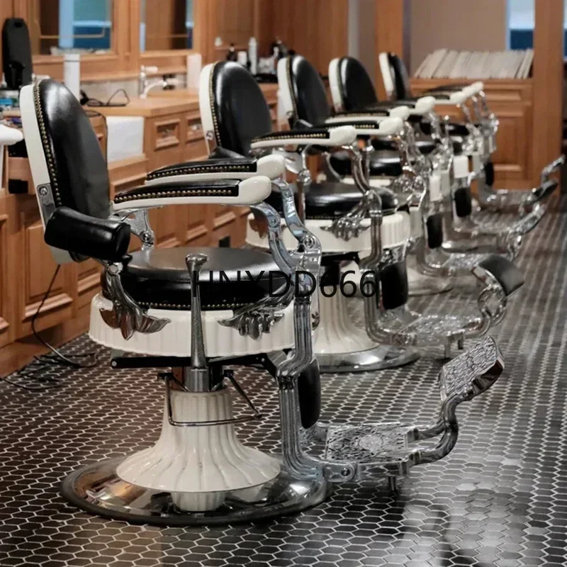 كرسي بعجلات صالون تجميل فاخر كراسي عتيقة تصفيف شعر احترافي مريح تصفيف الشعر مستلق الغرض باديكير