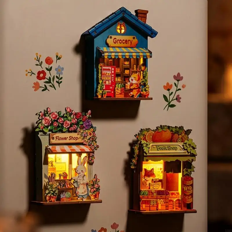 Wooden Refrigerator Accent for Daily Display and Fridge Front Use 55KF
