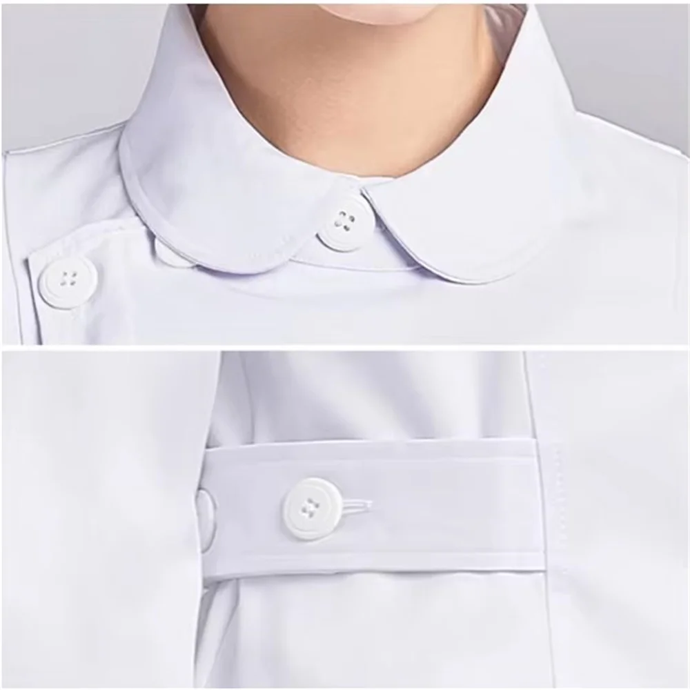 new pure cotton breathable white uniform coat laboratory workwear beauty salon uniform dental care uniform