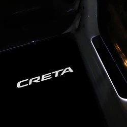 2Pcs For Hyundai Creta Tucson Wireless Laser Projector LED Car Door Welcome Light Sticker Auto Emblem Accessories