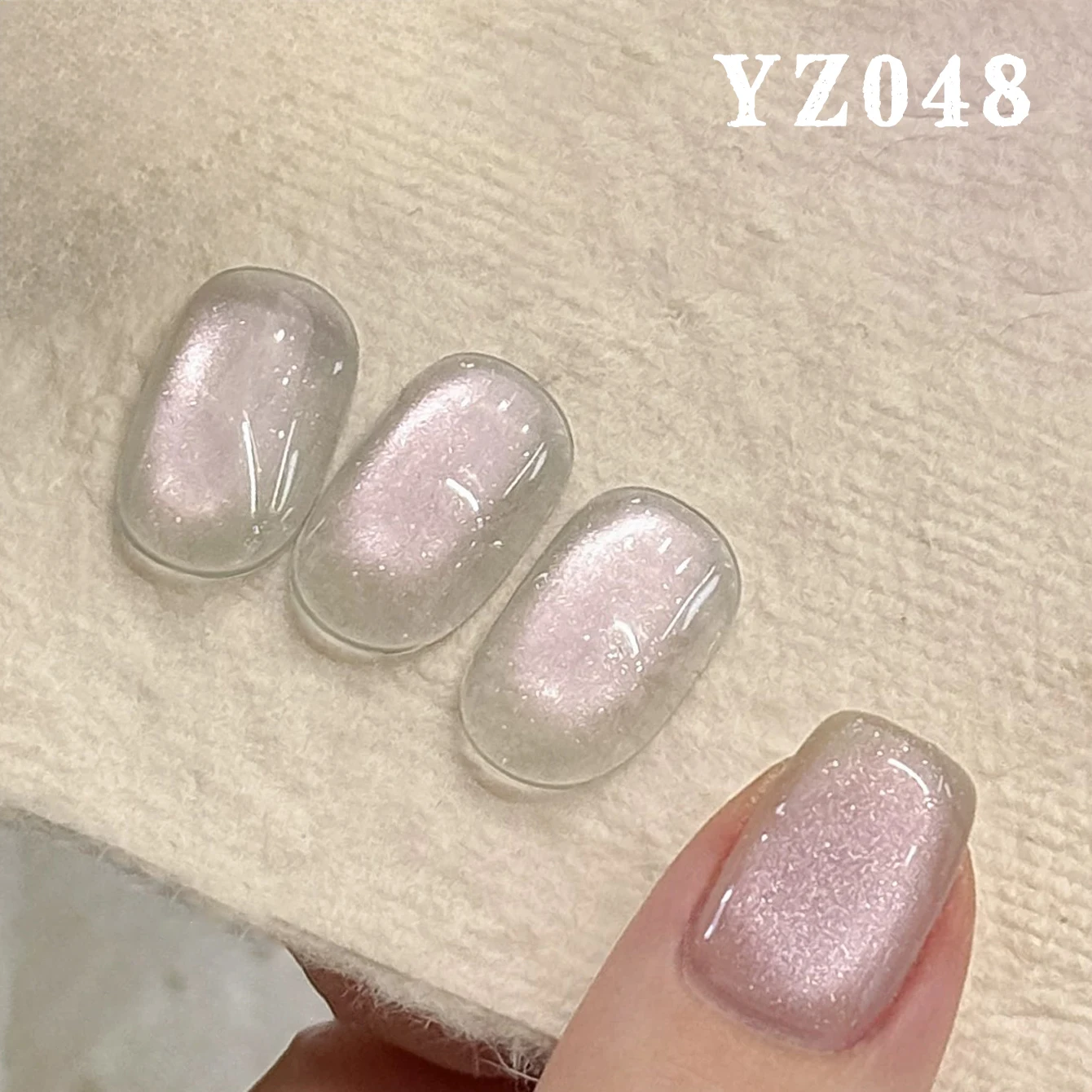 12ml Natural Translucent Jade Cat Eye Magnetic Gel Pink Silver Fine Glitter Glass Bead UV Gel Long Shiny DIY Nail Art Varnish