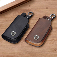 Leather Car Key Case Full Cover Shell Keychain Bag For Volvo Xc60 Xc90 V40 V60 S60 V50 V90 S80 C40 XC40 V70 C30 C70 EX90 Rdesign