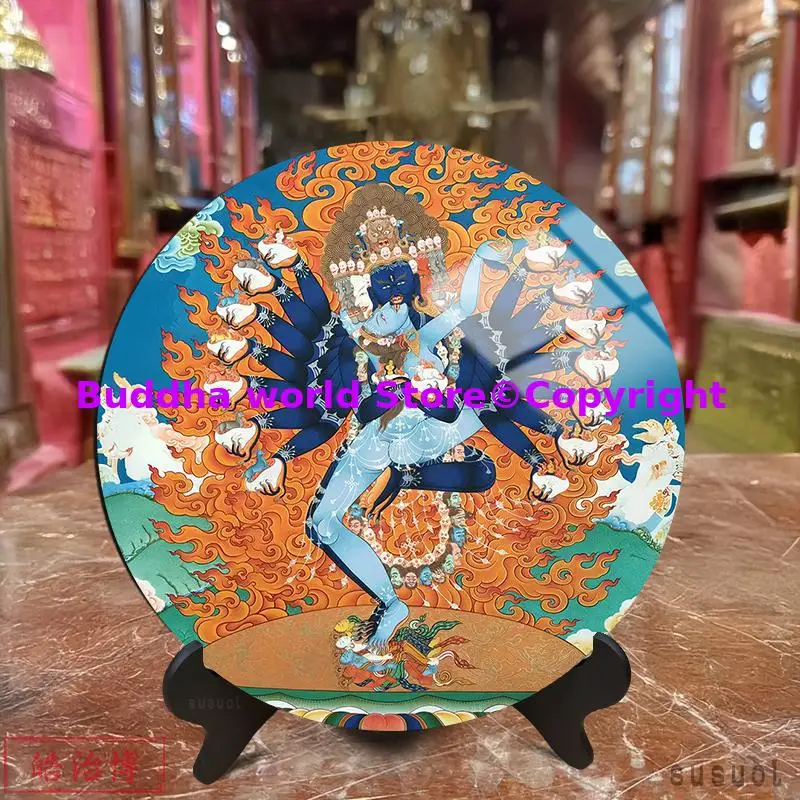 Chakrasamvara Kalacakra Yamantaka Hevajra Guhyasamaja Mandala Powerful talisman Mantra display altar Buddhist monk worship view 3