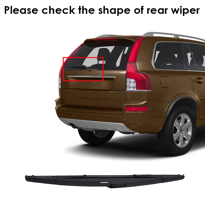 Xukey Windshield Front Rear Wiper Blades For Volvo XC90 2012 2013 2014 Window Rubber Brush Car Accessories 24\'\' 22\'\' 14\'\'